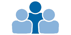 Silhouette of three people